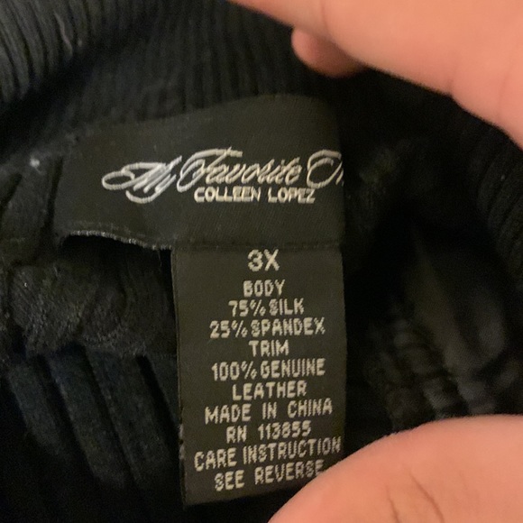 Real Woman’s Silk and Leather Turtleneck Jacket - Picture 3 of 3